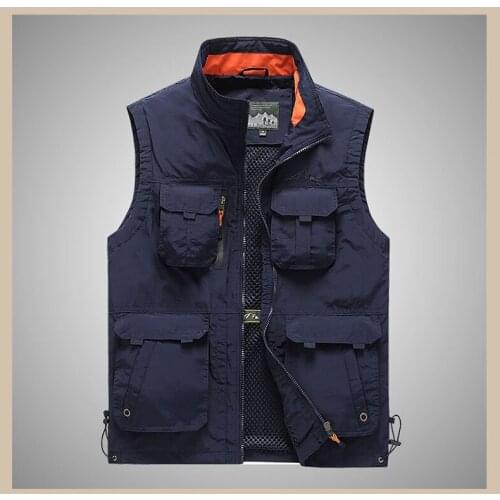 Plus Size 6XL Tactical Jacket Men Multi-Pocket Classic Waistcoat Outdoor Fishing Male Sleeveless Coat Work Photographer Vest