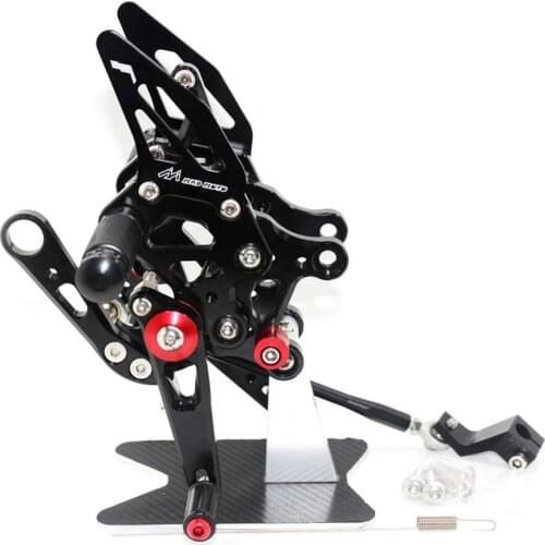 CNC Adjustable Footrests For Aprilia RSV4 2009 2010 2011 2012 Foot Pegs Rider Rearset Footrest Foot Rest