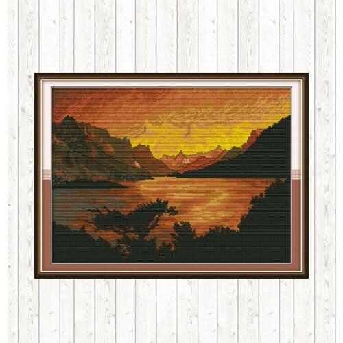 Evening DIY Handmade Needlework Chinese Cross Stitch Kits Embroidery 14ct 11ct Printed Canvas Patterns Kits DMC Floss Crafts