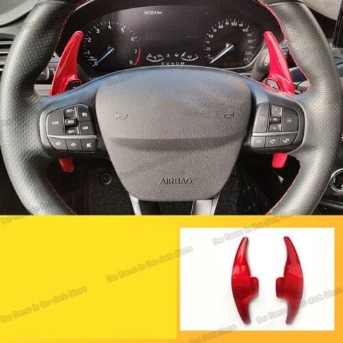 Lsrtw2017 Car Steering Wheel Paddle Shifter Trims Decoration for Ford Focus Mk4 2019 2020 2021 ST Line Accessories Auto
