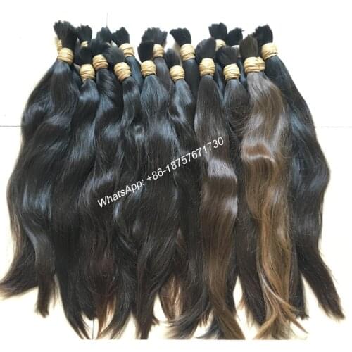 High Quality Dark Brown Natural Virgin Remy Human Bulk Hair,Braiding Hair Bundles,Raw Human Hair Bulk,0.5KG/PACK