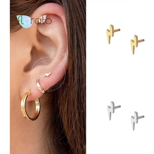 925 Sterling Silver Ear Needle Lightning Stud Earrings For Women Korean Simple Style Earrings Party Birthday Gift Jewelry