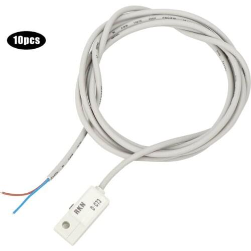 10Pcs Magnetic Switch D-C73 10W Reed Pneumatic Cylinder on off for CDG1 CDJ2 CDLG1 CDLJ2 Reed Switch