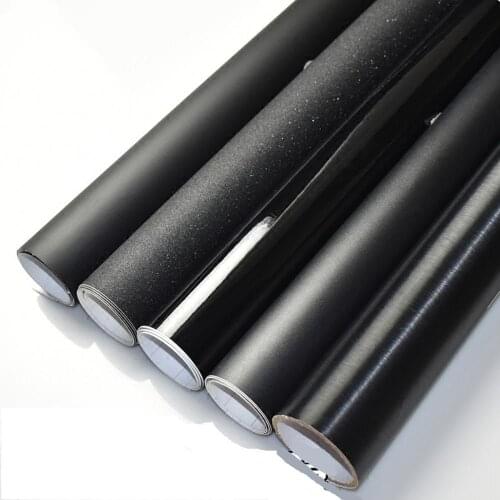 2pcs 50*150cm Car Body Flim Matte Black Exterior Styling Stickers Brushed / Glossy Black Vinyl Wrap Film Super Cool