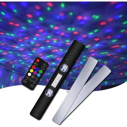 Car LED Atmosphere Lights 5 Modes Ambient Lamp with Remote Multi-color Portable Decorative Light for Auto Home USB Rechargeable