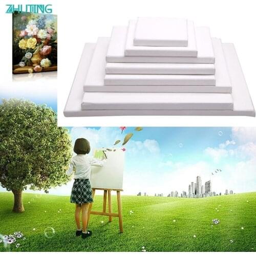 White Blank Square Artist Canvas Wooden Board Frame For Primed Oil Acrylic Paint JAN17