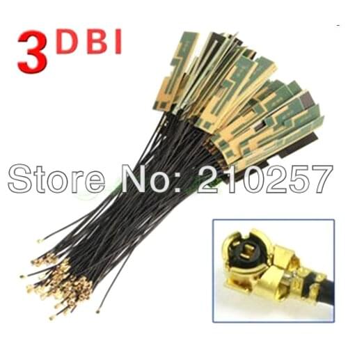 Free SHipping 10pcs 2.4g 3dbi Internal Wireless Aerial Wifi Notebook Tablet Antenna