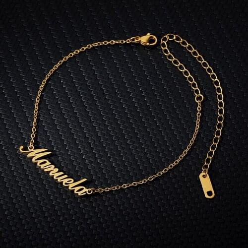 Personalized Ankle Custom Name Women Anklet Bracelet Foot Jewelry Handmade Any Letter Alphabet Chain Anklets Chrismas Gifts 2020