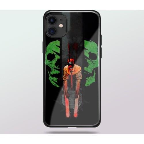 Chainsaw Man Denji anime tempered glass soft silicone phone case cover shell For iPhone SE 6 6s 7 8 Plus X XR XS 11 Pro Max