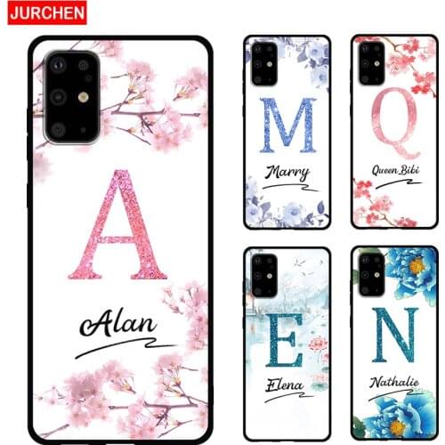 JURCHEN Custom Name Phone Case For Samsung J4 J6 J8 Plus A10E A20E A70E A10S A20S A30S A50S M10 M01 M11 M40 M31 M30 Text Cover