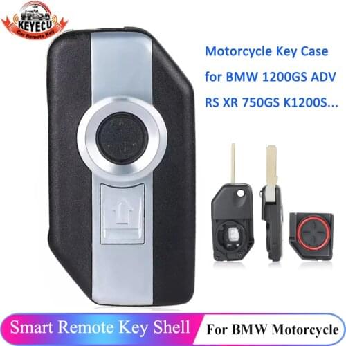 KEYECU Motorcycle Remote Key Shell Case for BMW K1600B F800GS 1200GS ADV RS XR 750GS K1200S R1200R K1600GTL HP4 K1200R R1200RT
