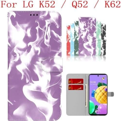 Sunjolly Case for LG K52 Q52 K62 Wallet Stand Flip PU Phone Case Cover coque capa LG K52 Q52 K62 Case LG K52 Q52 K62 Cover