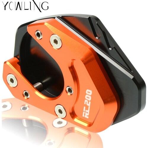 FOR RC200 RC 200 2014 2015 2016 2017 2018 Motorcycle Kickstand Foot Side Stand Extension Pad Support Plate RC200
