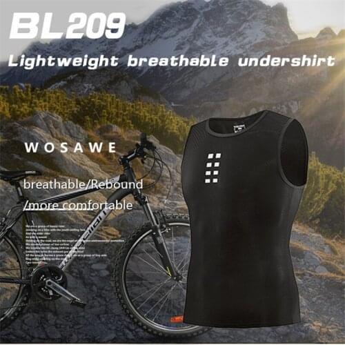 Mens Hollow Breathable Hedging Sports Sleeveless Vest Mountain Off-Road Bike Riding Base High-Elastic Quick-Drying Underwear
