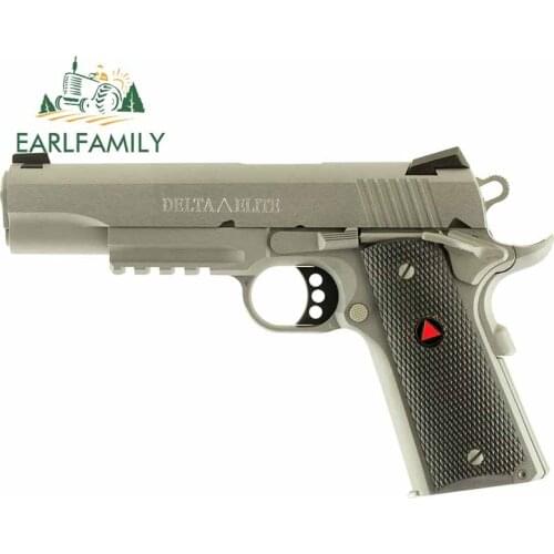 EARLFAMILY 13cm x 8.3cm for Pistol Fashion Occlusion Scratch Car Decals Car Styling Waterproof Windshield Stickers