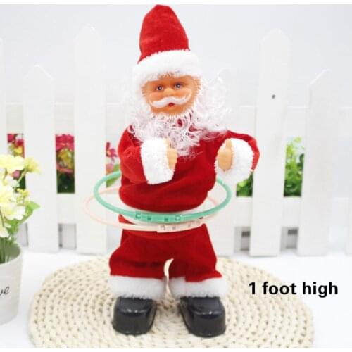 Electric Santa Claus Turn Hula Ring Music Santa Claus Santa Claus Christmas Creative Gift Decoration Can dance moving santa
