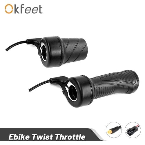 Okfeet Wuxing Left FT76X Right 20X Electric Bike Bicycle Wuxing 36V 48V 60V 72V Half Handle Twist Throttle for Ebike Conversion