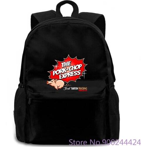 Pork Chop Express Big Trouble Little China Retro 80s Sci-Fi Movie Black women men backpack laptop travel school adult