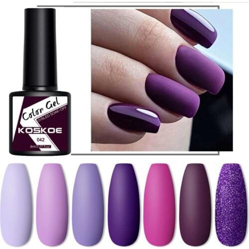 8ml Nail Gel Polish Matte Effect Gel Nails Color Glitter Sequins Long Lasting Base Top Coat Nail Art Manicure Soak Off