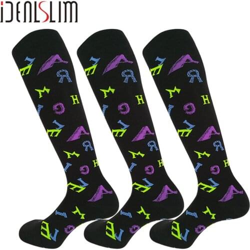 IDEALSLIM 3 Pairs Compression Running Socko Women for Outdoor Sports Knee High