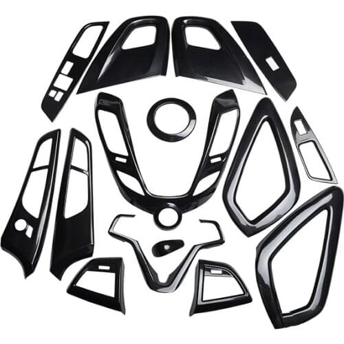 Carbon Fibre Window Air Outlet Gear Door Handle Steering Wheel Decorated Frame For Hyundai Veloster 2011 12 13 14 15 16 CAA387