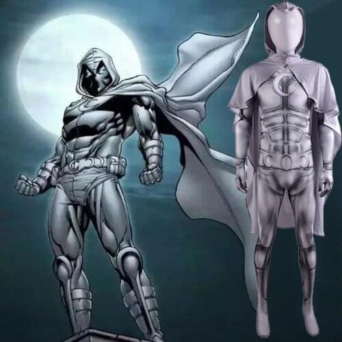 Moon Knight Cosplay Costume Zentai Halloween Costume Marc Spector Cosplay Lycra Spandex Superhero Bodysuit Jumpsuit Disfraces