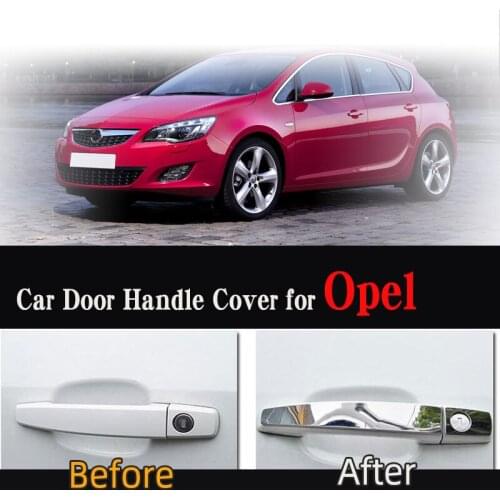 KARCNG 8pcs/set Car door handle cover stainless steel for Opel Zafira Astra Insignia Vectra Vauxhall Mokka ASTRA J Cruze Malibu