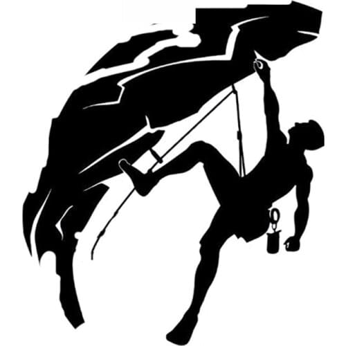 Car Sticker Fashion Creative Climbing Climber Vinyl Decal Car Sticker Sunscreen Waterproof Cover Scratch Black/white, 14cm*12cm