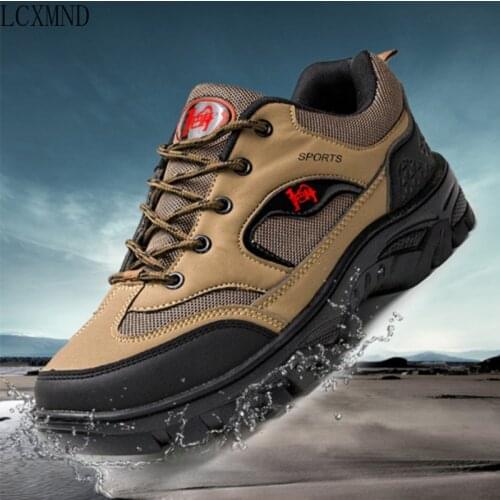 Mens Shoes Hiking Shoes Spring and Autumn Outdoor Casual Shoes Mens Comfortable Non-slip Wear-resistant Breathable Work Shoes