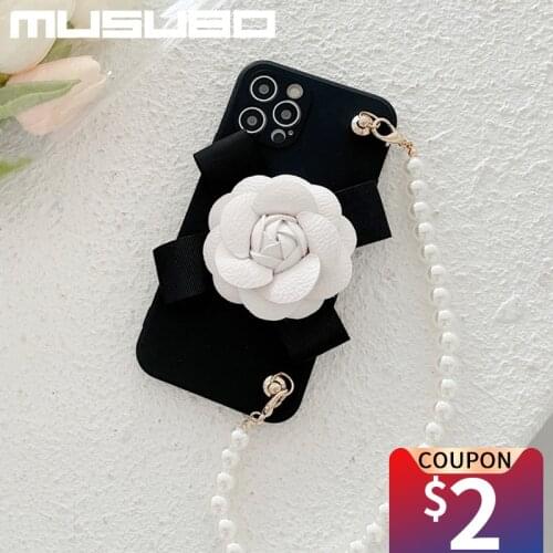 MUSUBO Beads Chain Necklace Wristband Phone Cases For iPhone 12 11 Pro Max X XS XSMAX XR SE2 7 8 PLUS Luxury Fashion Soft Cover