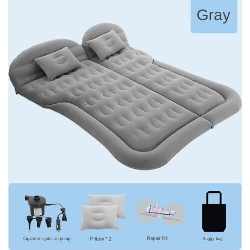Car Inflatable Bed SUV Auto Mattress Rear Row Car Travel Sleeping Pad Off-road Air Bed Camping Mat Air Mattress Car Accessories