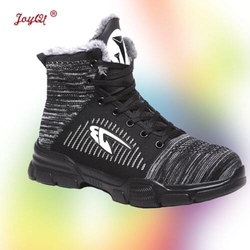 Drop shipping Steel Toe Sneaker Work Safety Shoes for Men Women Warm Lightweight Mesh Construction shoes Plus size 37-48 JOY-181