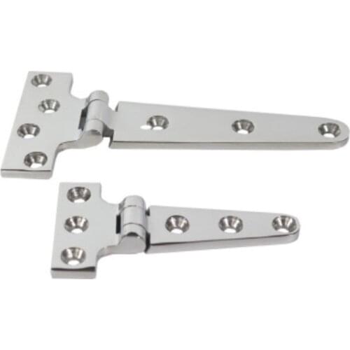 1PCS T Shape 316 Stainless Steel Cast Door Strap Hinge Mirror Polishing Marine Hinges Boat Hardware