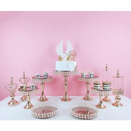 3pcs-17pcs/lot Cake stand Home party display stand wedding decoration wrought iron birthday tray dessert fudge desktop afternoon