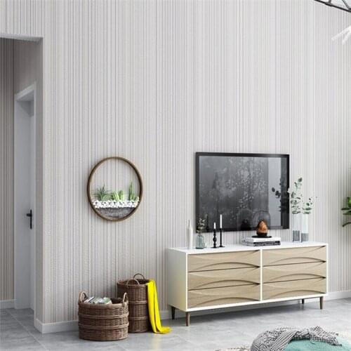 Simple Nordic light luxury ins wind pure color papel de parede 3D striped wallpaper bedroom living room dining home wallpaper