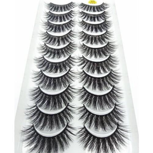 QUXINHAO 10 Pairs 3D Eyelashes Natural ThickFalse Eyelashes Fake Lashes Makeup Extension Eyelashes cilios maquiagem