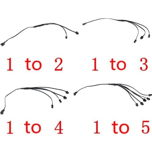 1 To 2/3/4/5 Splitter Connector For EL Wire Electroluminescent Light Conected With Inverter Cable LED Neon Light Wiring