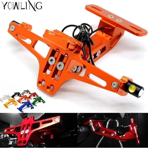 Motorcycle Adjustable License Number Plate Bracket Frame Holder for 690 /SMC/SMCR 690 Enduro R 690 SMC/SMC-R//R