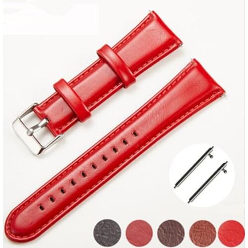 Handmade Cowhide Genuine Leather Watchbands 18 20 22 24mm Women Men Quick Release For Samsung Gear S3 Smart Watch Band Strap