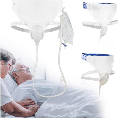 Silicone Urine Collector Hypo-allergenic Adults Urinal with Urine Catheter Bags Man Woman Older Men Paralysis Male Female Toilet