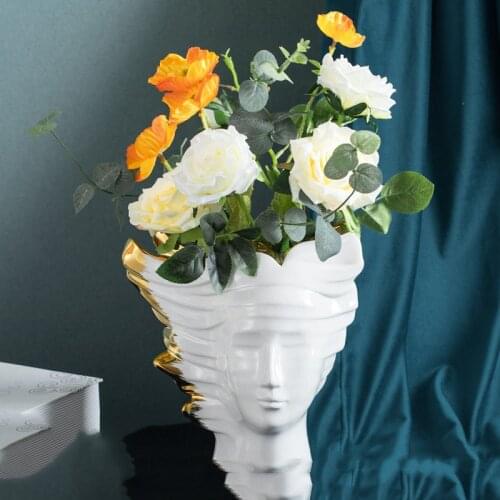 Modern Abstract Character Vase Ceramic Ornaments Home Livingroom Sculpture Crafts TV Cabinet Coffee Table Furnishing Decoration