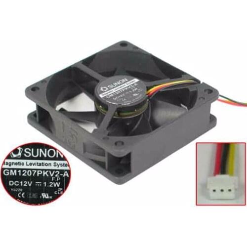 SUNON GM1207PKV2-A F.P Server Cooling Cooling Fan DC 12V 1.2W 70x70x20mm 3-wire