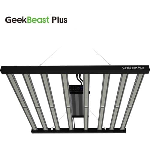 2021 Geekbeast plus 8 bars led grow light strip 630w up to 3.08umo/J efficiency lm301h/b osr 660nmm UV IR dual control MW driver