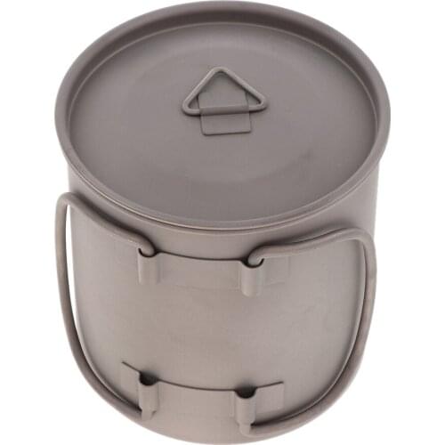 Titanium Outdoor Camping Cup Pot Bowl Backpacking Travel Coffee Mug 400ml