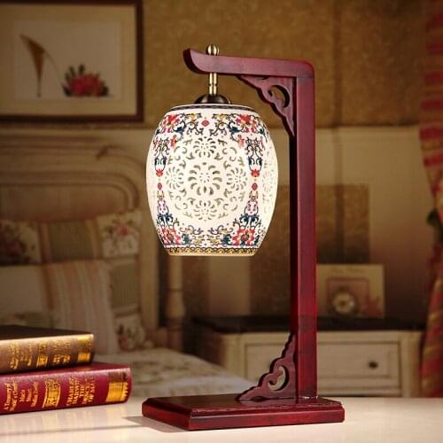 Bedroom vintage table lamp china living room Table Lamp for wedding decoration ceramic art modern bedside table lamp