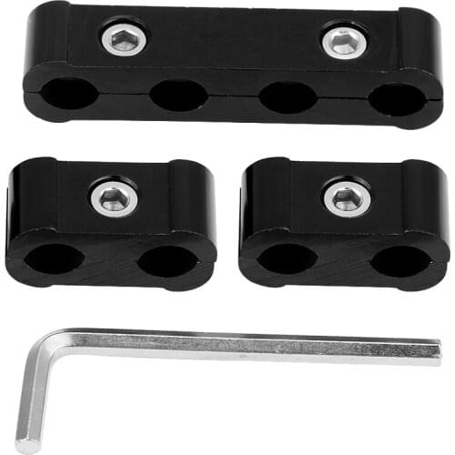 12 Pcs high quality Aluminum Alloy Spark Plug Wire Separator Light weight fit for 8mm 9mm 10mm Engine Wire Divider Black Red