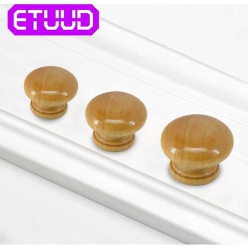 10/20/50Pcs 24mm 27mm 32mm Wooden Knob Drawer Pulls Cabinet Wardrobe Handle Round Knobs Kitchen Furniture Hardware Wholesale