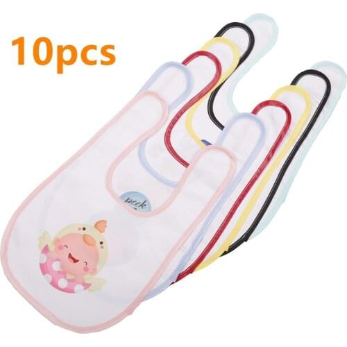 10pcs Sublimation Heat Press Blanks Baby Bib with Magic Type Feeding Kids Bib Scarf