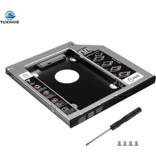 2nd HDD Caddy Optibay 9.5mm 12.7mm SATA 3.0 III 2.5" SSD HD Hard Disk Drive Enclosure Case Box for Laptop CD DVD ROM Optical Bay