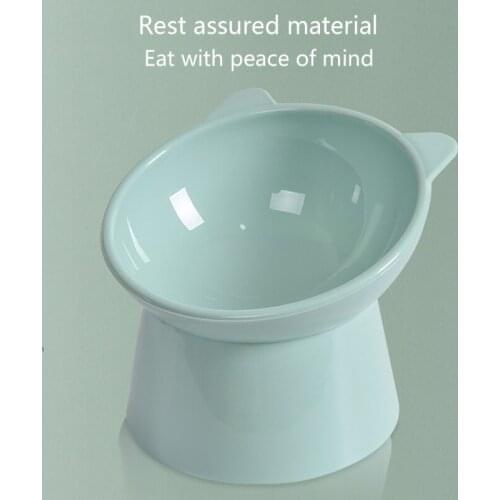45 Degrees Tilted Cats Dogs Bowl Food Feeding Container Non-slip Base Pet Water Feeder Safeguard Neck Puppy Kitten Utensils GXMA
